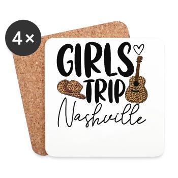 Girls Trip Nashville - Untersetzer (4er-Set) - Weiß - Vorne