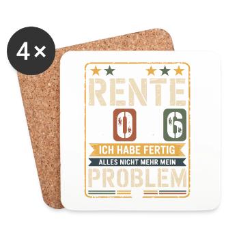 Pension 2026 – I'm done - Coasters (set of 4) - white - Front