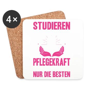 Pflegerin Geschenke Pflege Lustig Krankenpflegerin - Untersetzer (4er-Set) - Weiß - Vorne