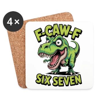 F Caw F Six Seven Dino Tee - Coasters (set of 4) - white - Front