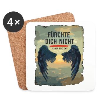 FEAR NOT Bible Isaiah 41:10 - Coasters (set of 4) - white - Front