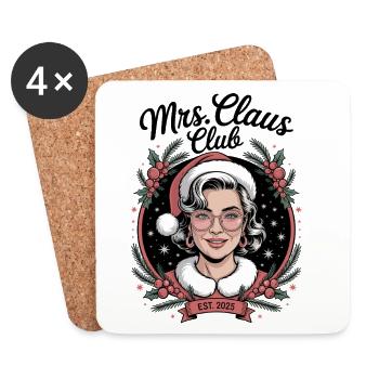Mrs Claus Club, Chemise du Père Noël, 2025 - Dessous de verre (lot de 4) - blanc - Devant