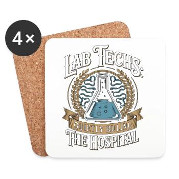 Lab Techs Quietly Ruling The Hospital Medical Lab - Untersetzer (4er-Set) - Weiß - Vorne