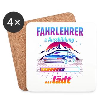 Driving instructor in training Neon - Coasters (set of 4) - white - Front