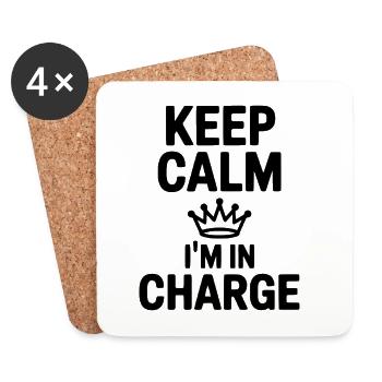 Keep Calm I’m in Charge - Coasters (set of 4) - white - Front