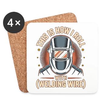 Welder This Is How I Roll Welding Fabrication - Untersetzer (4er-Set) - Weiß - Vorne