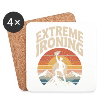 Repassage extrême Alpinisme - Dessous de verre (lot de 4) - blanc - Devant