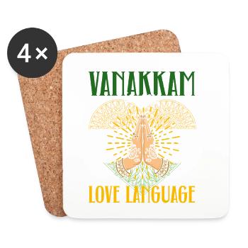 Tamil Sri Lanka Vanakkam Is My Love Language - Untersetzer (4er-Set) - Weiß - Vorne