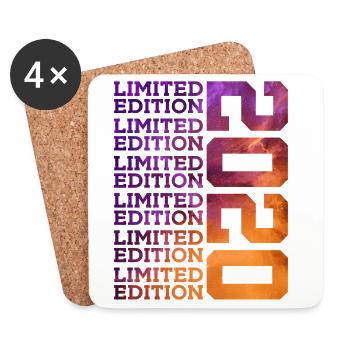 6 ANS ÉDITION LIMITÉE 6E ANNIVERSAIRE 2020 - Dessous de verre (lot de 4) - blanc - Devant