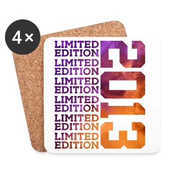 13 YEARS LIMITED EDITION 2013 13TH BIRTHDAY - Coasters (set of 4) - white - Front