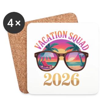 Vacation Squad 2026 Holiday - Coasters (set of 4) - white - Front