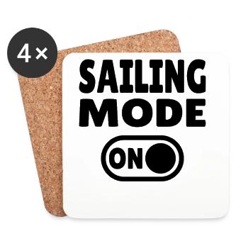 Sailing Mode On - Segeln Aktiv - Untersetzer (4er-Set) - Weiß - Vorne