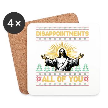 Disappointments All Of You Jesus Xmas - Coasters (set of 4) - white - Front