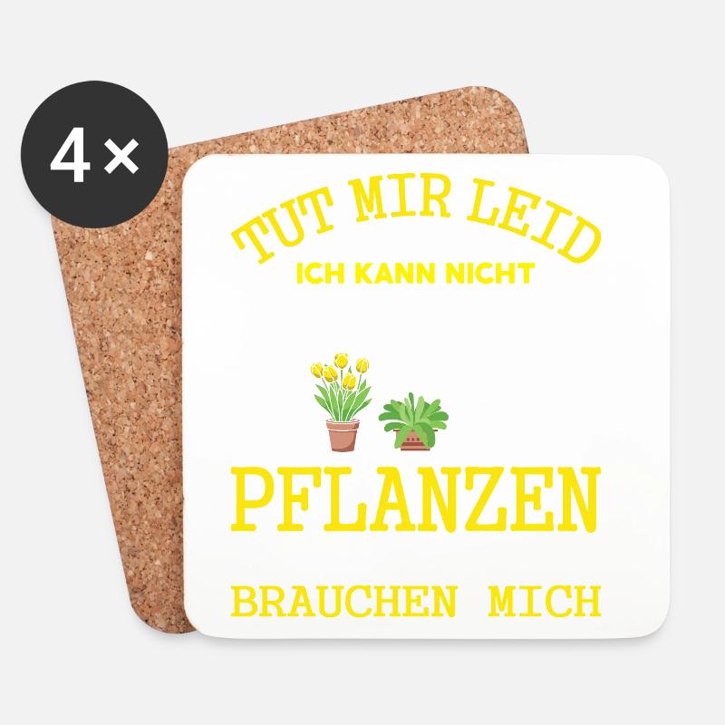 Gärtner Spruch Gärtnerei Hobbygärtner Kleingärtner - Untersetzer (4er-Set) - Weiß