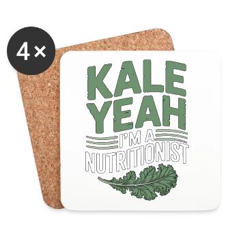 Nutritionist Kale Yeah I'm A Registered Dietitian - Untersetzer (4er-Set) - Weiß - Vorne