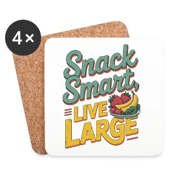 Nutritionist Snack Smart Live Large Dietitian - Coasters (set of 4) - white - Front