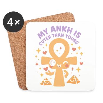 Pharaoh Archaeology in Ancient Egypt - Coasters (set of 4) - white - Front