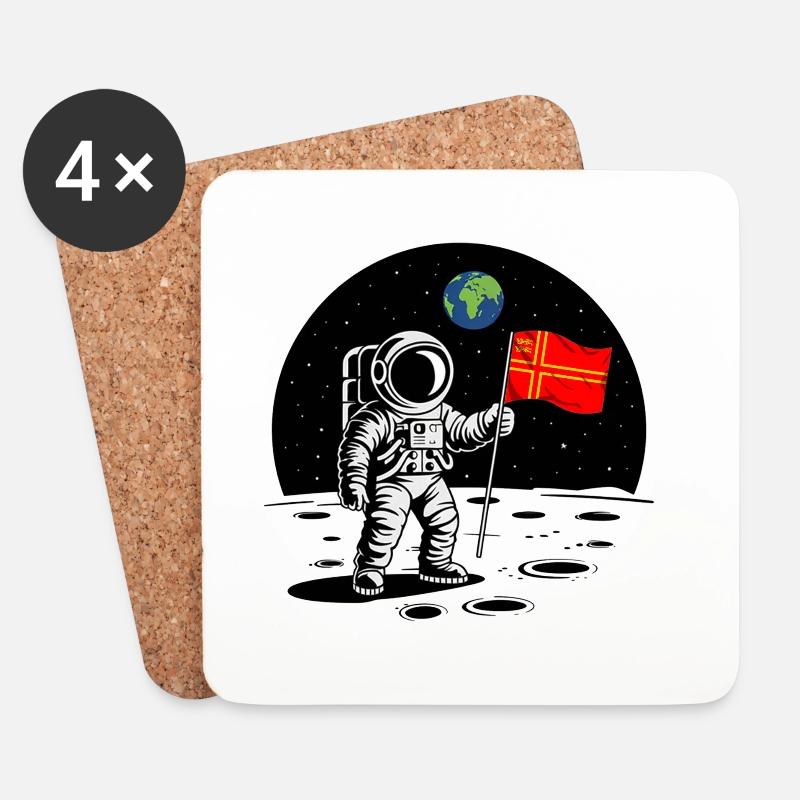 Norman Astronaut Normandy Pride Weltraumhumor - Untersetzer (4er-Set) - Weiß