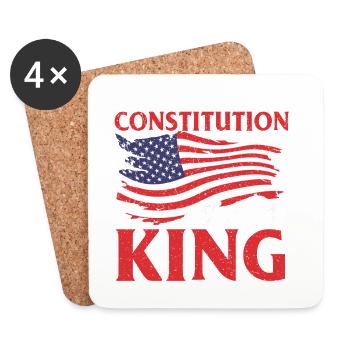 We Have A Constitution Not A King USA - Coasters (set of 4) - white - Front
