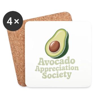 Avocado Appreciation Society - Untersetzer (4er-Set) - Weiß - Vorne