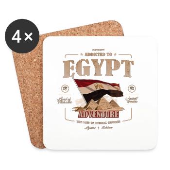 Egypt, Land of the Eternal Sun, Holiday - Coasters (set of 4) - white - Front