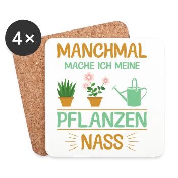 Garden Gardening Hobby Gardener Allotment Garden Funny - Coasters (set of 4) - white - Front