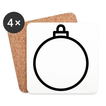 Bauble - Coasters (set of 4) - white - Front