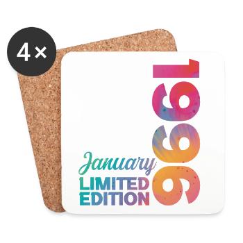 Birthday January 1996 Born In January Gift - Coasters (set of 4) - white - Front