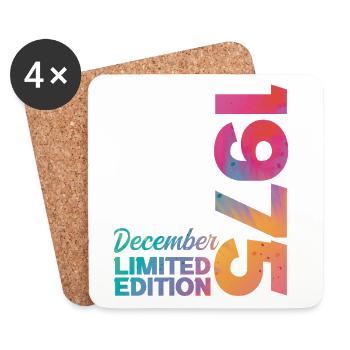 Birthday December 1975 Born in December Gift - Coasters (set of 4) - white - Front
