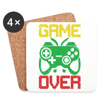 Arcade game Retro gaming Space Pixel art Vintage - Coasters (set of 4) - white - Front