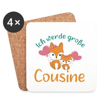 Soon big cousin 2026 Foxes become big cousin - Coasters (set of 4) - white - Front