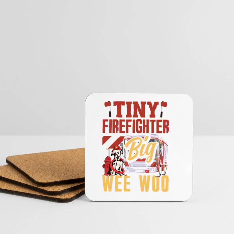 Wee Woo Squad Fire Tiny Firefighter Coasters (set of 4)