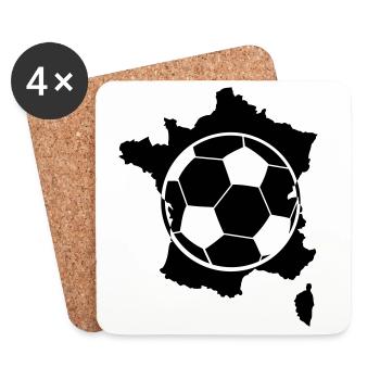 France Soccer Soccer - Dessous de verre (lot de 4) - blanc - Devant