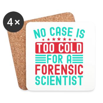Majeure en sciences forensiques Aucun cas n’est trop froid - Dessous de verre (lot de 4) - blanc - Devant