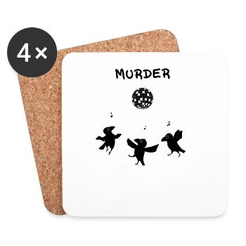 Murder on the dancefloor - Coasters (set of 4) - white - Front