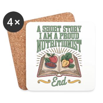 Nutritionist A Short Story I Am Nutritional Coach - Untersetzer (4er-Set) - Weiß - Vorne