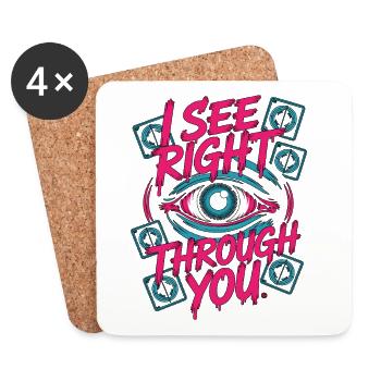 MRI Tech I See Right Through You Radiologist - Coasters (set of 4) - white - Front