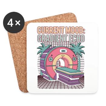 MRI Tech Current Mood Gradient Echo Radiologist - Coasters (set of 4) - white - Front