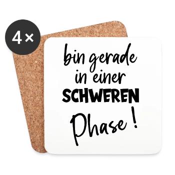 I'm just in a hard time humor weight - Coasters (set of 4) - white - Front