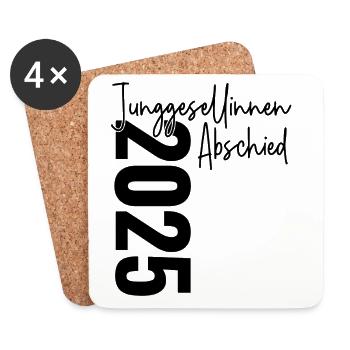 Junggesellinnenabschied 2026 Unterschriften Gäste - Untersetzer (4er-Set) - Weiß - Vorne