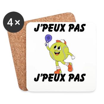 I can't I have padel gift - Coasters (set of 4) - white - Front