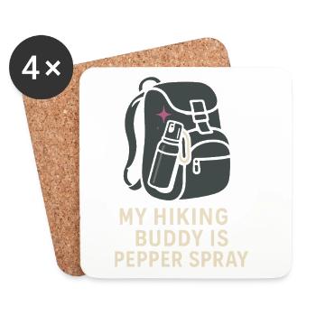 Women's solo hiker empowerment trail - Coasters (set of 4) - white - Front