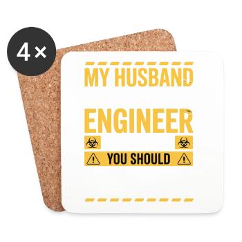 Funny scientific humor about a chemical engineer - Coasters (set of 4) - white - Front