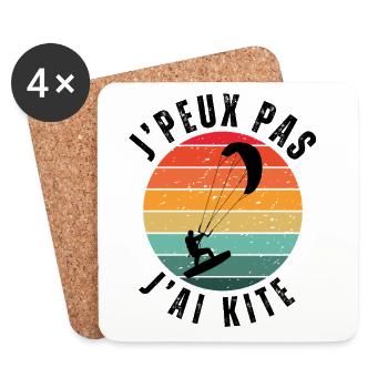 I Can't I Kite Gift Humor - Coasters (set of 4) - white - Front
