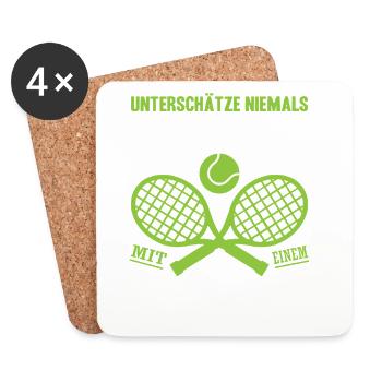 Tennis Player Gifts Tennis Sayings Outfits - Coasters (set of 4) - white - Front