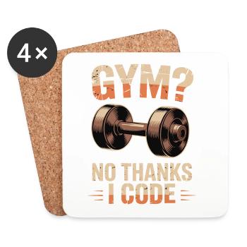 Funny graphics on the subject of programming - Coasters (set of 4) - white - Front