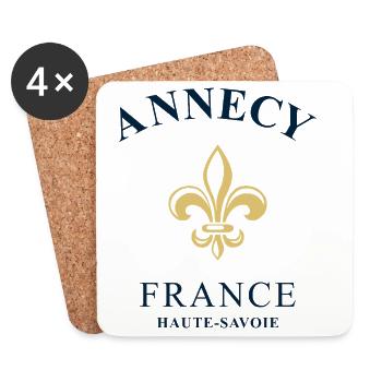Annecy, France, France - Dessous de verre (lot de 4) - blanc - Devant