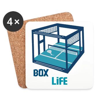Box Life Court Padel - Dessous de verre (lot de 4) - blanc - Devant