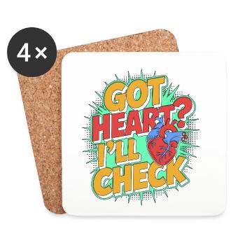 Cardiac Tech Got Heart I'll Check Cardiac Imaging - Untersetzer (4er-Set) - Weiß - Vorne