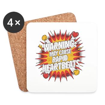 Cardiac Tech Warning May Cause Rapid Sonography - Untersetzer (4er-Set) - Weiß - Vorne